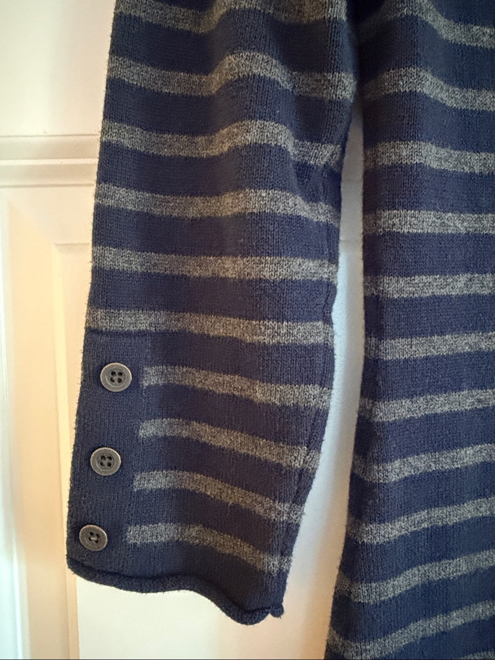 Banana Republic Navy and Gray Striped Midi Sweater Dress - Picture 5 of 5